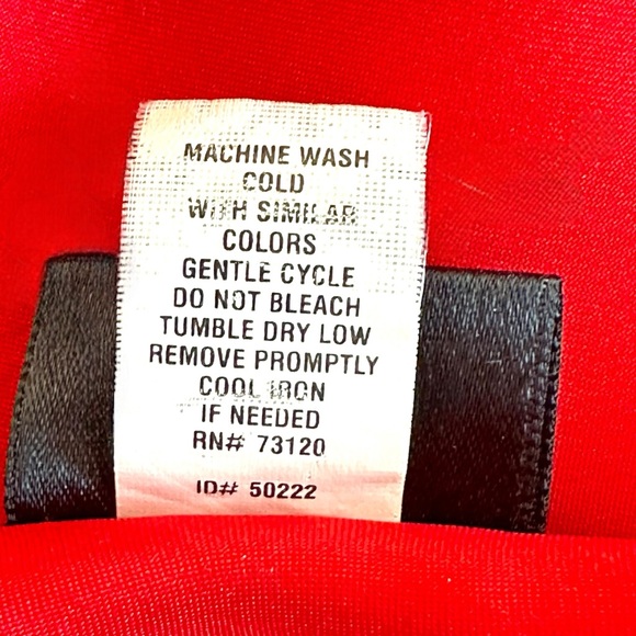 Fredericks of Hollywood Red Short Nightgown with Black Lace Size Medium - Picture 6 of 9